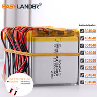 10 PCS/Lot  JST1.25mm 2Pin 804040 3.7V 1800mAh Lithium Polymer LiPo Battery 304040 404040 504040 604040 704040 904040 104040