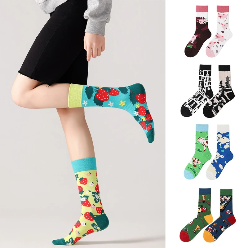 New original AB autumn and winter personalized mid tube combed cotton socks, trendy sports and casual socks