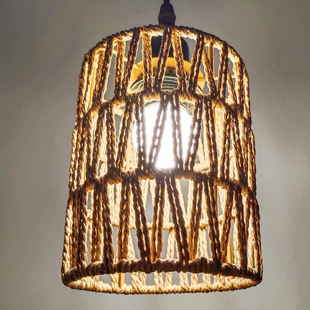 

Woven Lamp Shade Pendant Light Lampshade Paper Rope Chinese Style Decorative Home Restaurant Hotel Homestay Modern Unique