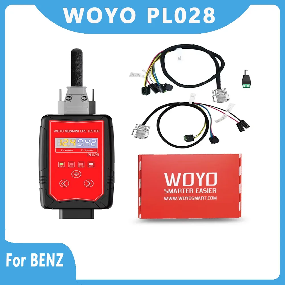 WOYO PL028 EPS Tester For Mercedes Benz Steering Rack Detector, Torque Sensor Simulator, Support Flash Firmware