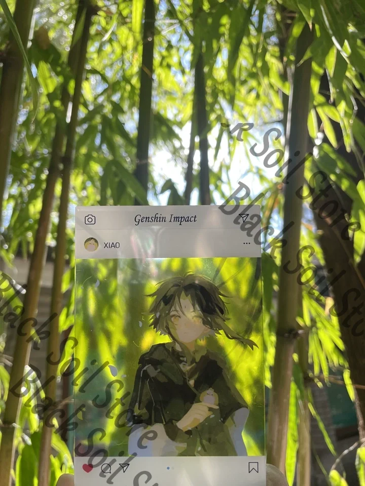 Game Genshin Impact Xiao Cosplay Cartoon Merchandise Acrylic Transparent Card Photo Decoration Cultural Creative Collection Gift