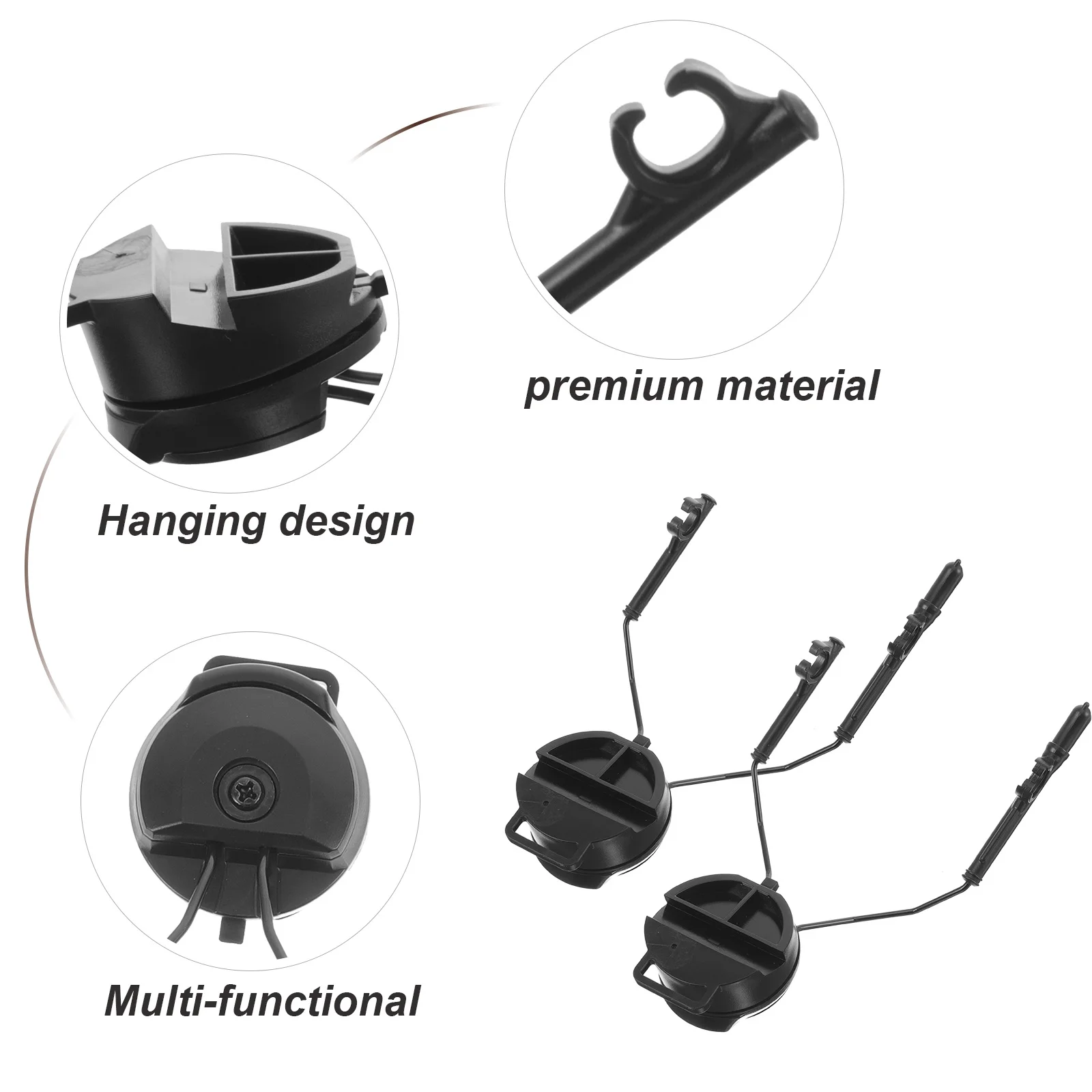 1 زوج في الهواء الطلق السكك الحديدية البرية محول الاستخدام اليومي حامل سماعة الرأس المحمولة رف صغير إلغاء الضوضاء الملحقات المهنية #1