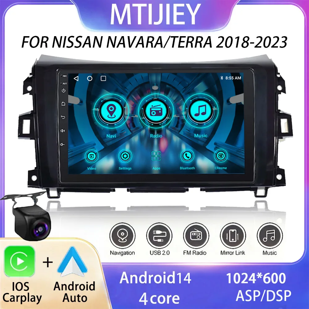 

Android 14 Car Radio Carplay Auto For NISSAN NAVARA/TERRA 2018-2023 Multimedia GPS Video Player Stereo DSP AHD