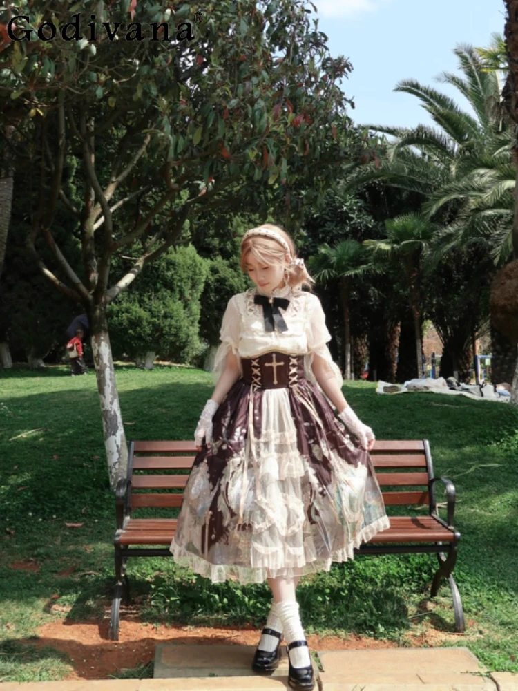 

Original Classical Elegant Retro Lolita Dress Japanese Original Princess Gothic Punk Halloween Sweet Cool Girl Dresses