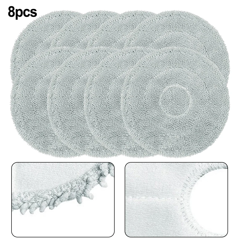 8 Pcs Microfiber Mop Cloth For Cecotec For Conga M100 Spin AI Robot Vacuum Cleaner Reusable Washable Cleaning Accessories