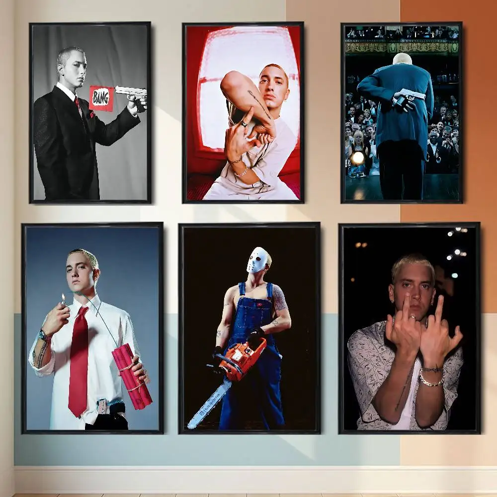 Lose Yourself Slim Shady Rap God Eminem Poster Prints Wall Art Picture Painting Living Room Restaurant Bar Large Dec Sticker
