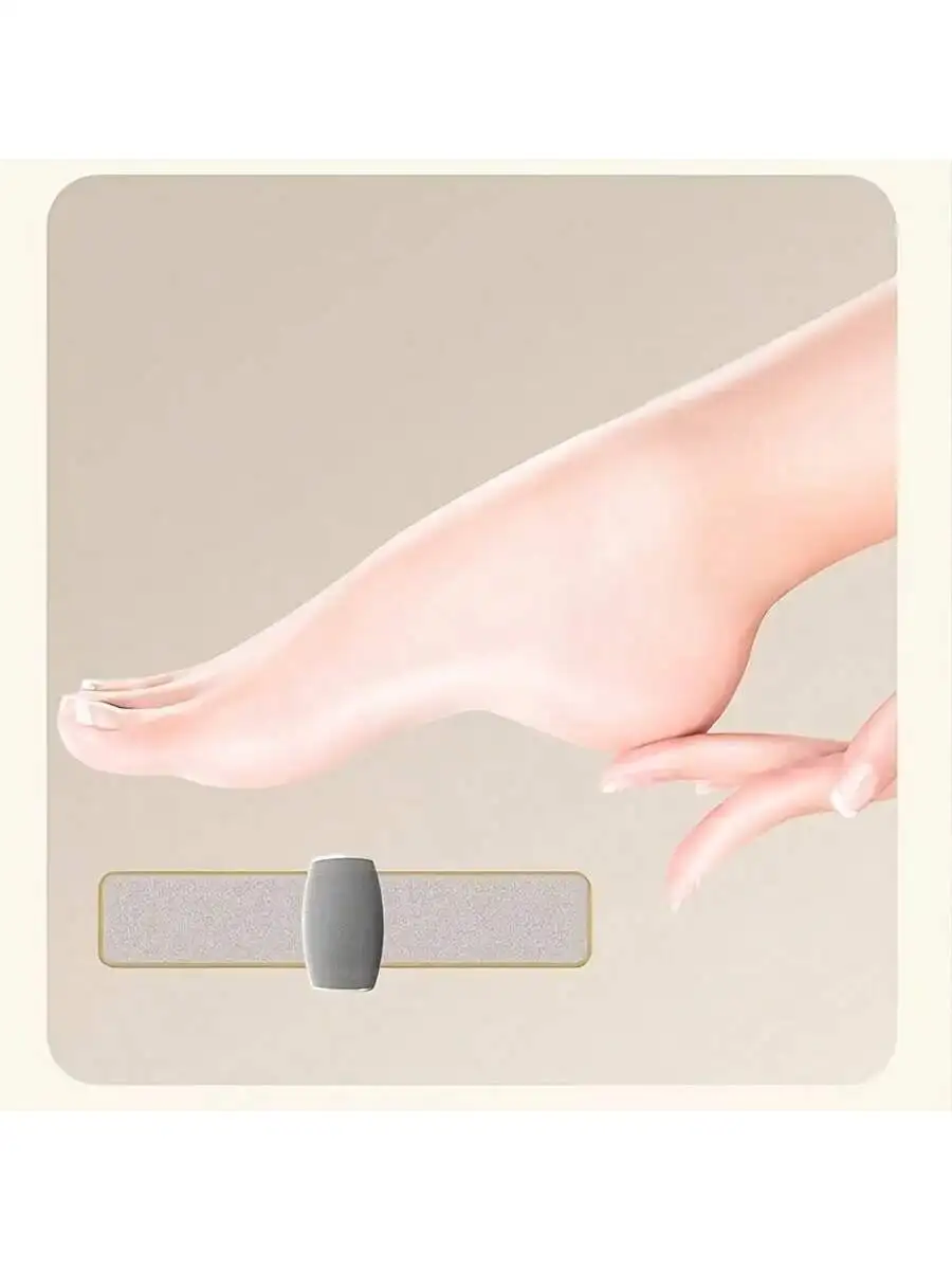 1 PC elektrischer Fußschleifer, wiederaufladbarer Fußschleifer zum Polieren von dickem Leder und 2 Schleifköpfe mit unterschiedlicher Dicke jiao