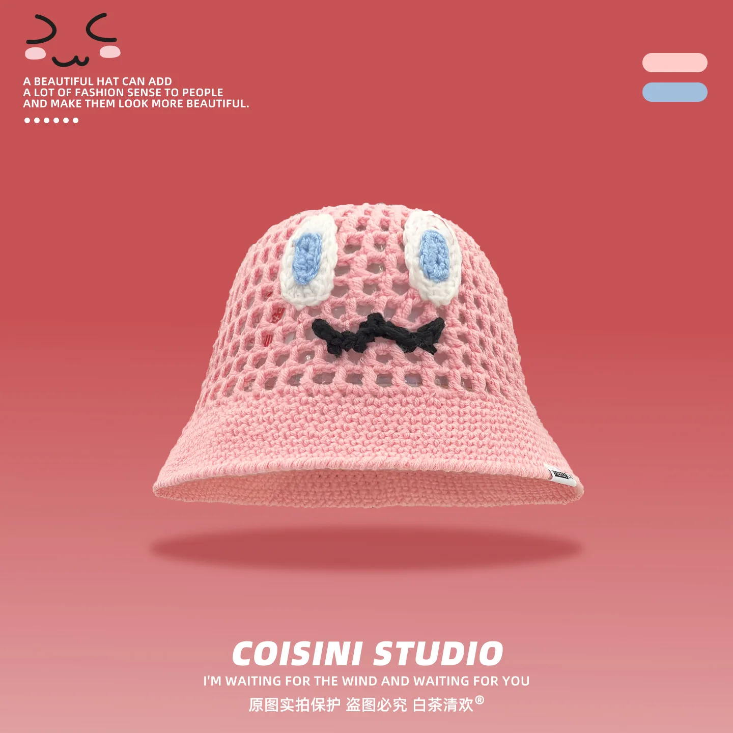 Nette Kirsche Woolen Hut Hugger Toque Cap Strumpf Kopf Uhr Kinder Sommer Frauen Mädchen gehäkelt Fischer 8M68