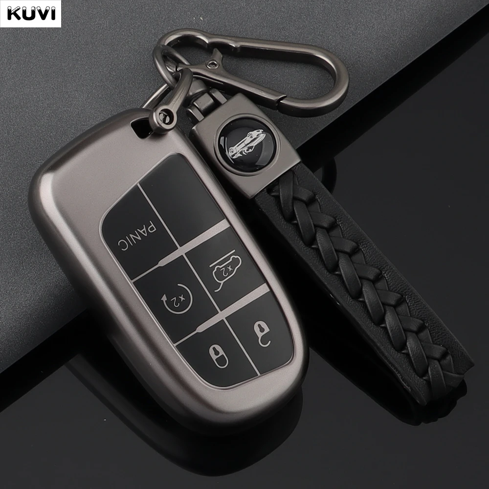 Modische TPU-Schutzhülle für Autoschlüssel, passend für Jeep Renegade, Grand Cherokee, Dodge Journey, Charger, Chrysler 200, 300, 300, 5-Tasten-Modell.