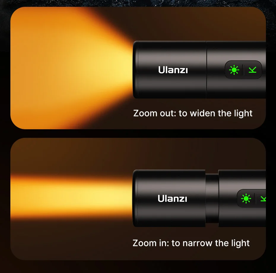 Ulanzi LM07 Videografie-Taschenlampe, 2000–8000 K, dimmbare Helligkeit, Outdoor-Fotografie-Licht mit Typ-C-Aufladung, wasserdicht – Detail 8