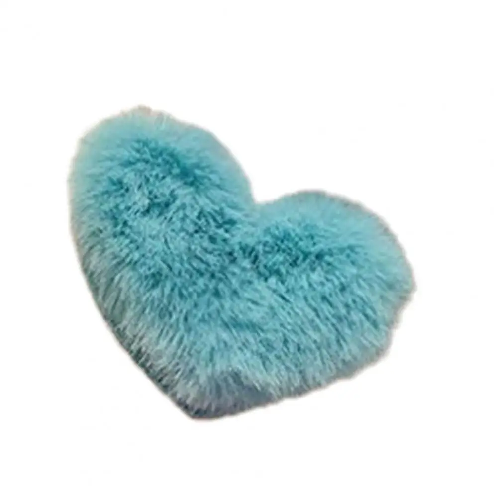 Love Heart Shape Children Hair Pin Winter Sweet Plush Faux Mink Fur Elegant Anti-slip Hair Accessories Side Hair Clip Headwear