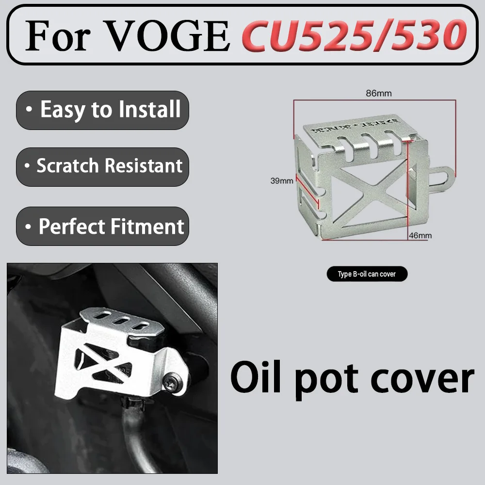 For VOGE CU530 CU525 Rear Brake Fluid Reservoir Cover - Multiple Surface Color Options Small Upgrade Part Motorcycle Maintenance