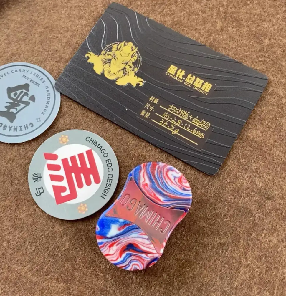 

Б/у EDC CHIMAGO Wrath Shanghai Limited Edition Blood Copper+Resin фиджет-слайдер, игрушка для снятия стресса