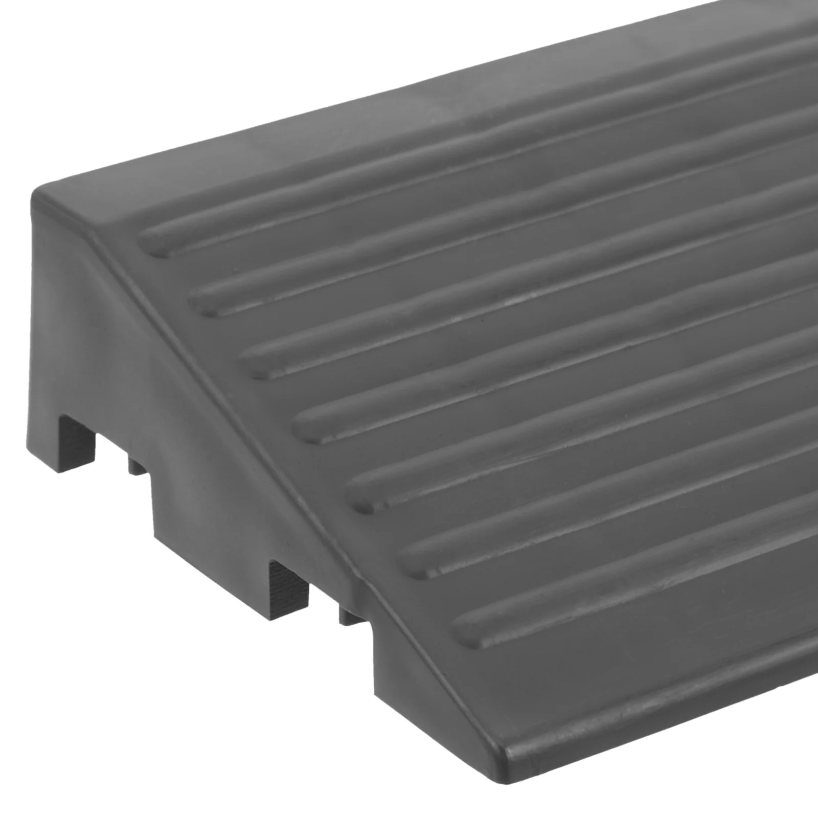 

Car Wash Room Grille Edge Strip Loading Dock Ramp Door Washing Floor Driveway Grey Plastic Shed Ramp Sturdy PP Material Antislip