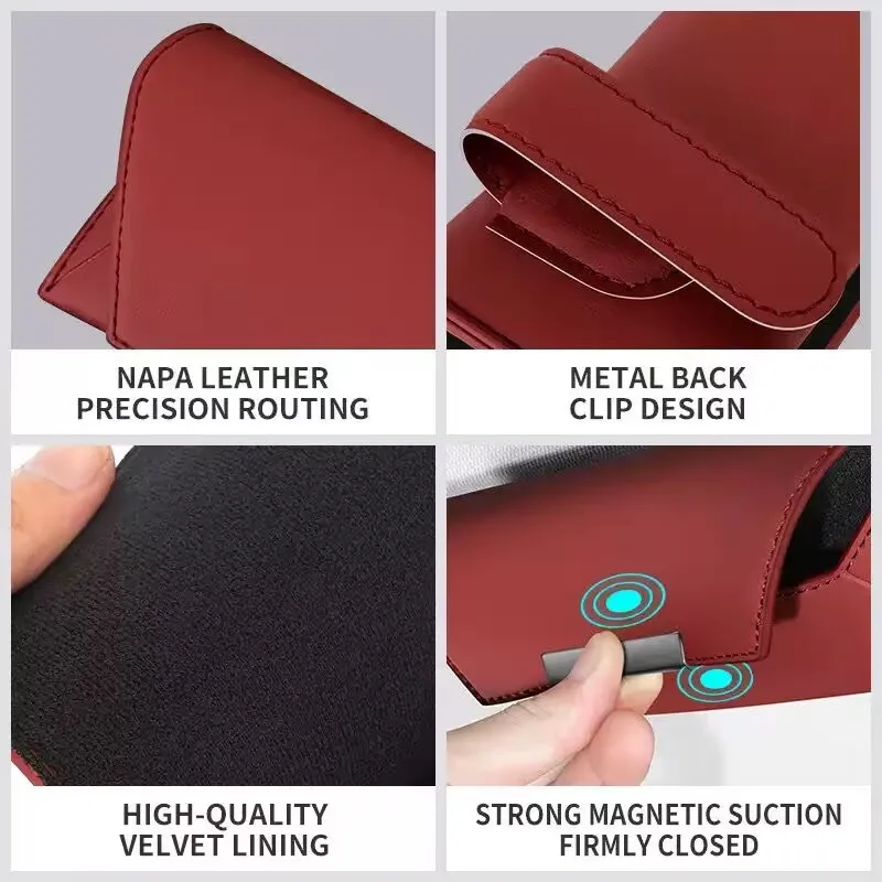 Afbeelding 4: Leat Autobrilbox Draagbare autozonnebrilhouder Multifunctionele hoes Anti-kras Brilbeschermingsdoos Auto-accessoires