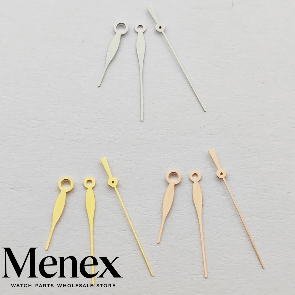 Menex Roségold/Silber/Gold Uhrzeiger Ohne Leuchtmittel Passend für NH35 NH34 NH36 Uhrwerk Ersatzteile Reparaturzubehör