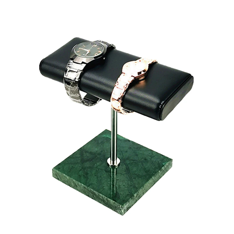 Marble Base Watch Stand Silver Color Metal Rod Belt Display Props Bracelet Display Stand Lengthen Placement Stand