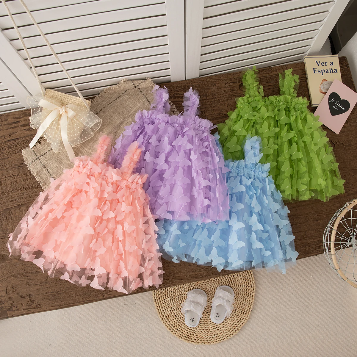 Baby Mädchen Kleid Sommer Voller Druck Blume Mesh Hosenträger Mädchen Kleid Nette Hochzeit Mädchen Kleid Baby Kleidung Mädchen ﻿ ﻿
