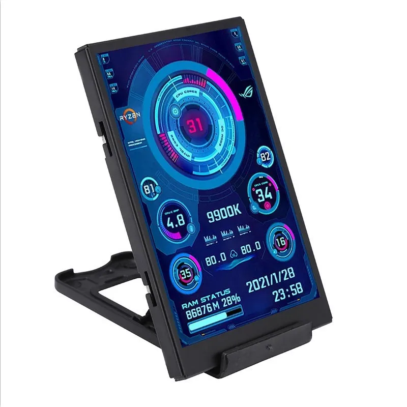 Chassis secondary screen, computer JIXIA monitoring usb secondary screen TYPEC USB chassis free of 3.5-inch screen