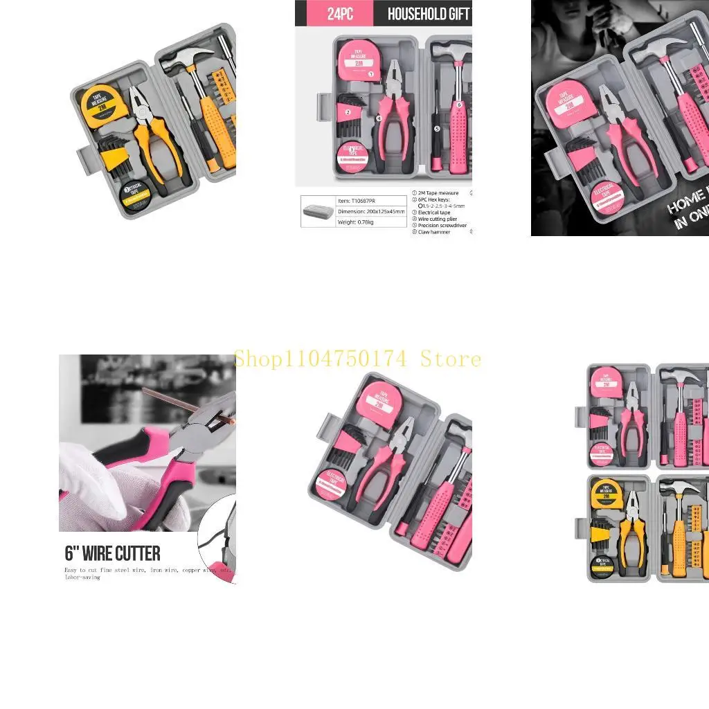 Portable Home Repair Tool with 24Pcs Assortment for Routine Fixes Top Sale