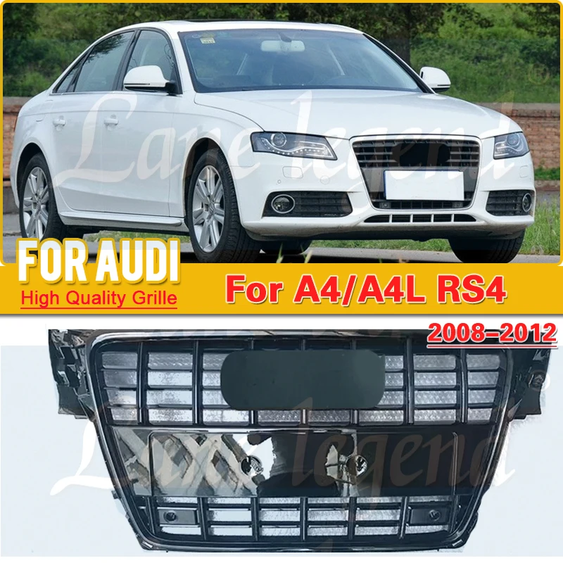 

Perfect Match Front Hood Bumper Grille Car Front Bumper Grille for Audi A4/S4 B8 2008-2012 Front Grille Ventilation Net