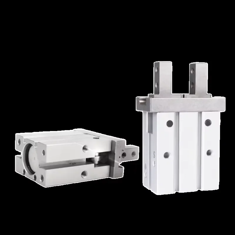 Pneumatic Finger Clamp Single Acting Cylinder Gripper for Automation Assembly Line Industrial Robot Arm End Effector Tooling