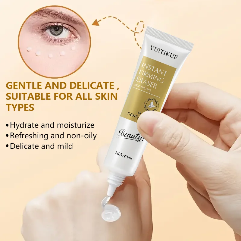 YUITIKUE كريم عين مضاد للتجاعيد والدوائر الداكنة، مرطب، مضاد للانتفاخ، مضاد للشيخوخة، حمض الهيالورونيك للعناية بالعين