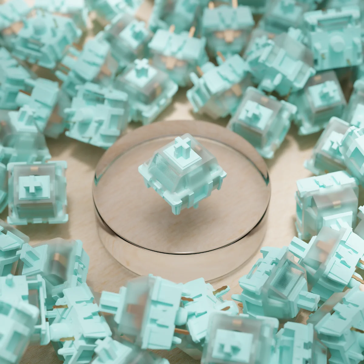 Blue Star Switch Silent Tactile 35g Pre-Lubed 5 Pins HotSwap POM+TPE Stem HMX Switches For Mx Mechanical Keyboard   