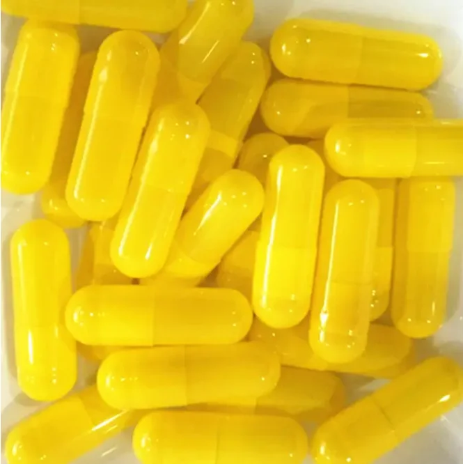 1000pcs Size 0# Vegetarian empty capsule Vega yellow Vegetable Vegan Capsule Health Care Vitamin Pill