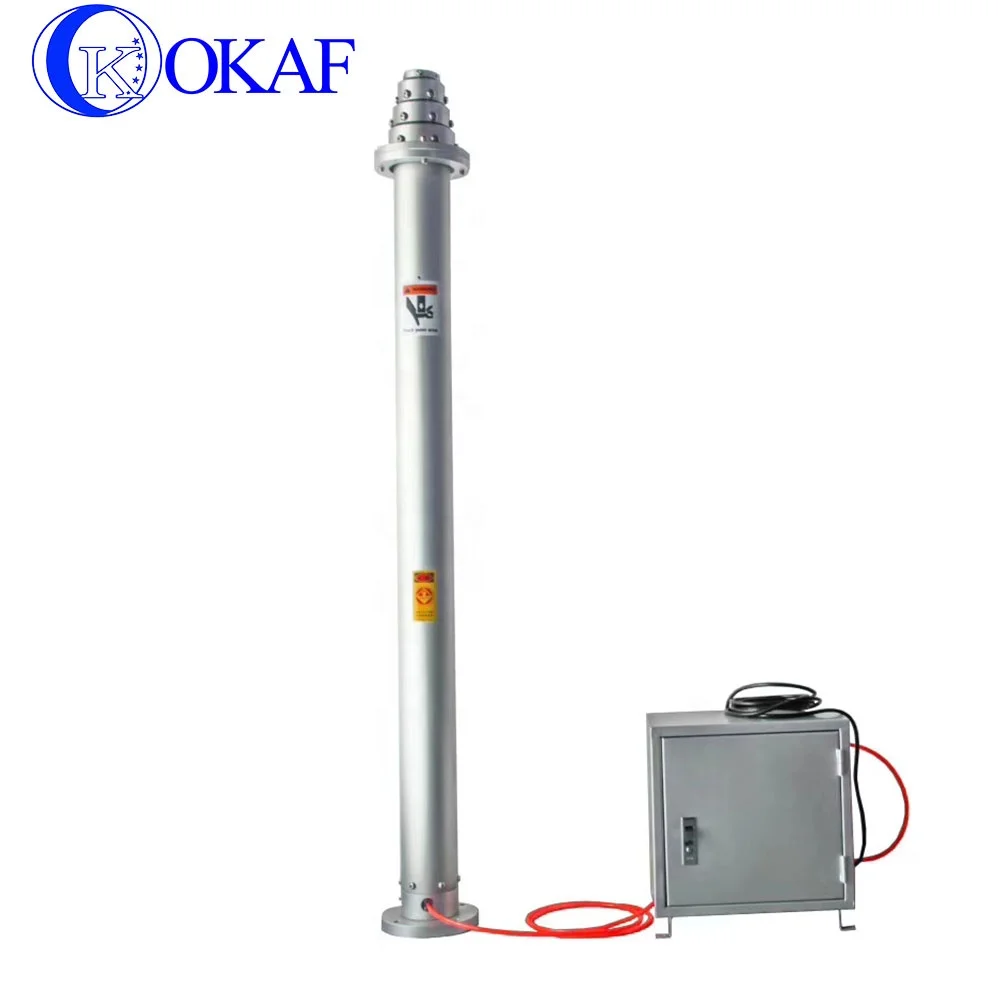 OKAF 3-20M Telecommunication Tower Wireless Remote Control Mobile Surveillance Aluminum Pneumatic Telescopic Mast Pole