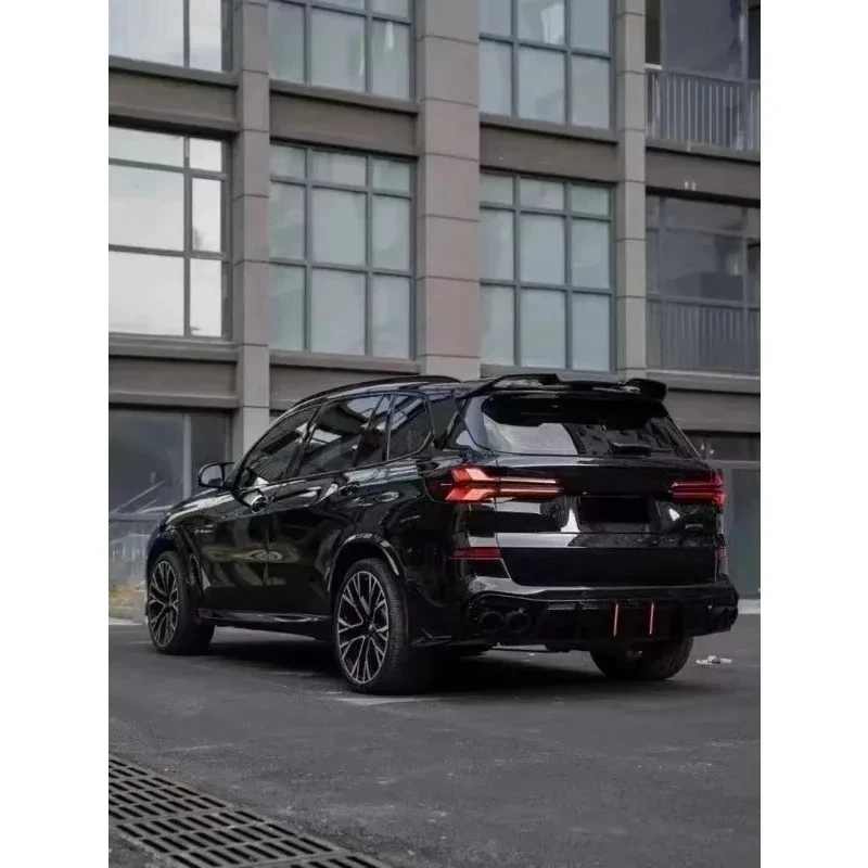 لسيارات BMW X5 G05 X5M F95 MP STY 2020-2024 ألياف الكربون الحقيقية الناشر الخلفي شفة مصد السيارة المفسد العادم نصائح الخمار الذيل الجسم أطقم