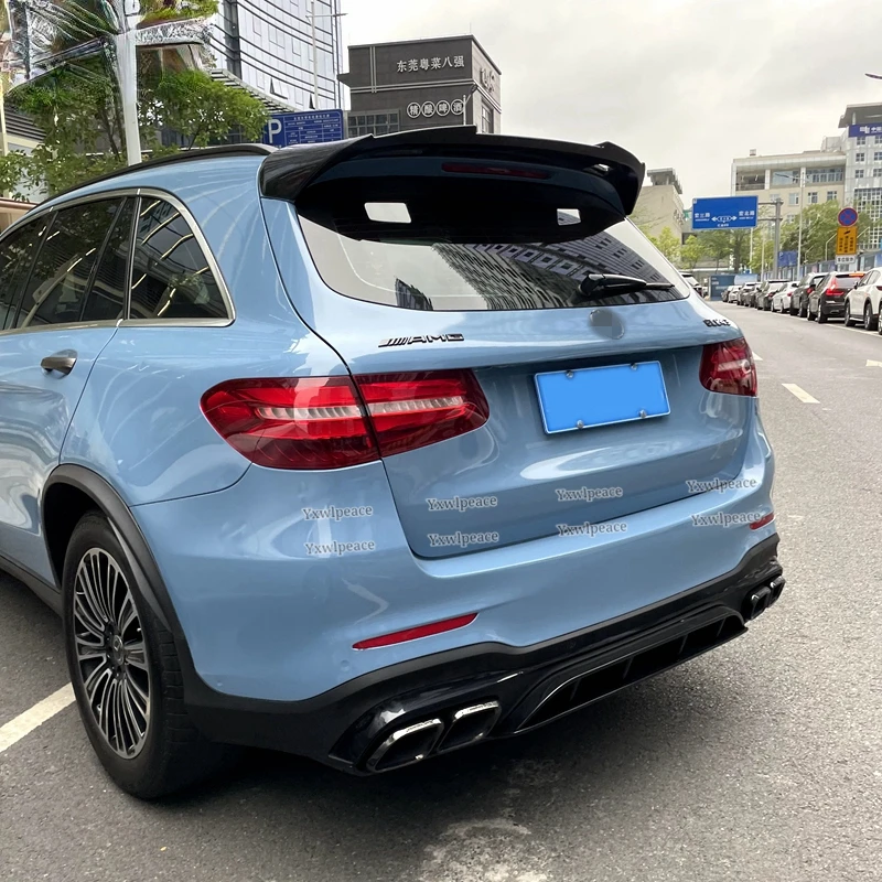 For Mercedes-Benz GLC CLASS W253 X253 GLC200 220 260 GLC250 GLC300 GlC450 ABS Material Unpainted Rear Roof Spoiler Wing