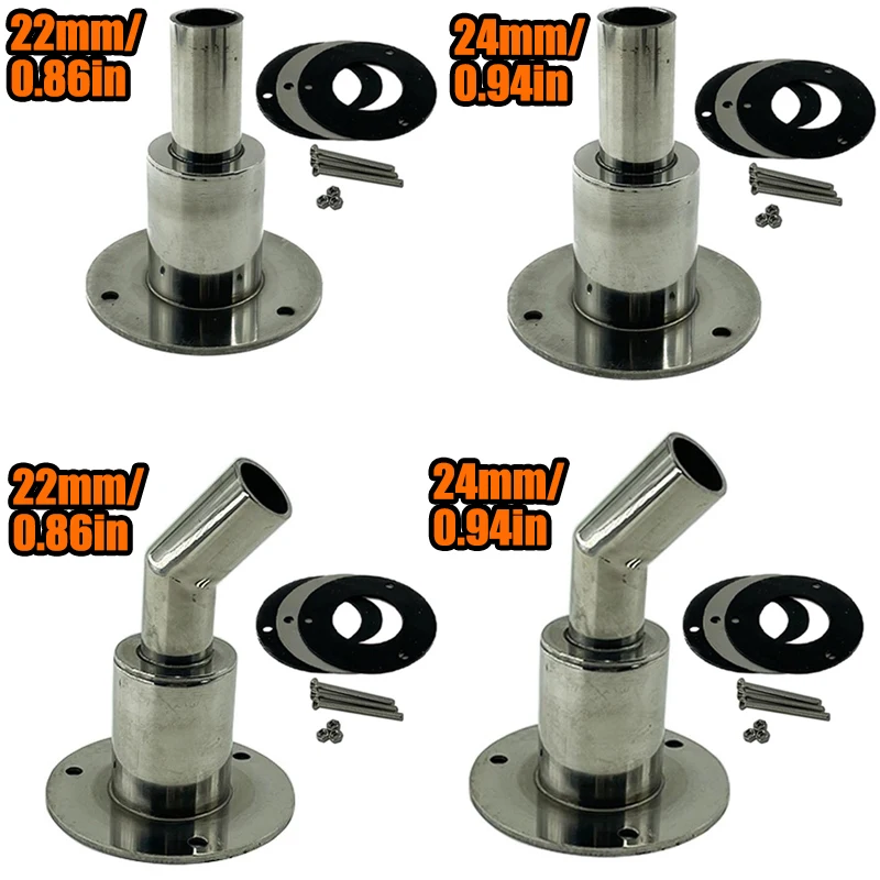 

22mm 24mm Stainless Steel Thru Hull Exhaust Fitting Tube Pipe Socket Hardware Part of Air Diesel Heater Marine Boat Accessories