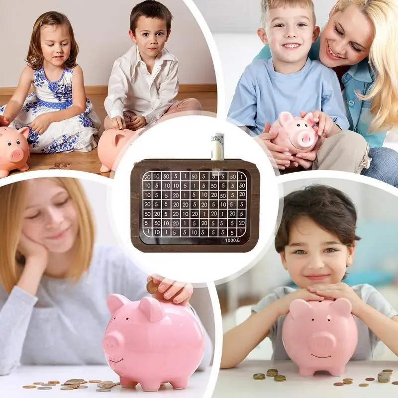 Money Bank For Kids Cash Saving Box Reusable Money Jar Multifunctional Coin Cash Box With Savings Target Decorative Change Bank