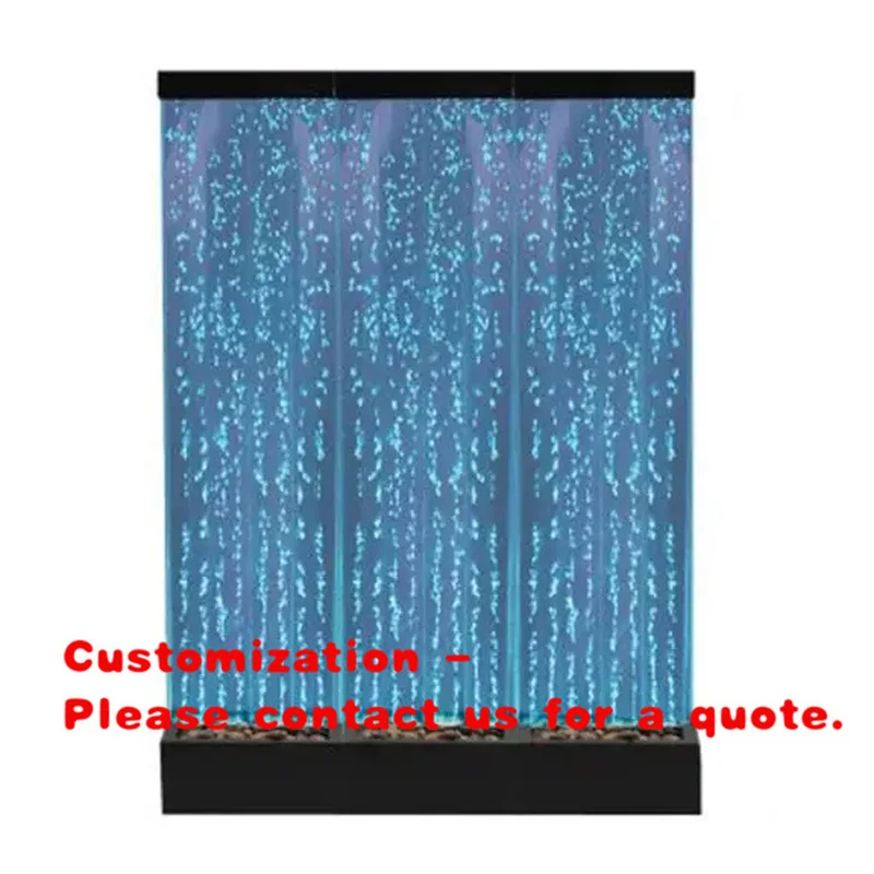 custom.Changing Color LED Lighting Bubble Wall Fountain Floor Standing Panel Display