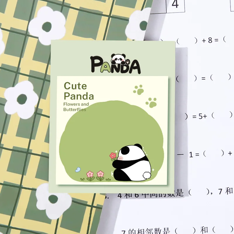 3 pezzi Panda creative Post-it notes studenti di cartoni animati con note piccola nota alto livello di aspetto può incollare N volte nota appiccicosa