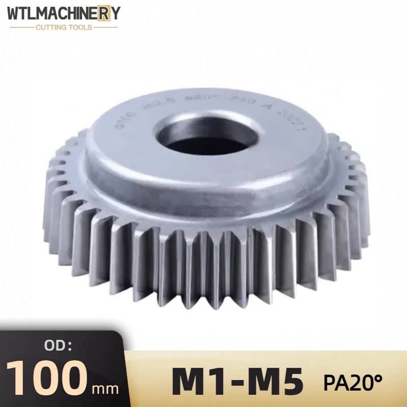 Gear Shaper Cutter Bowl Shape Straight Tooth HSS 6542 PA20 Degree Grade A  Gear Milling Cutter Pitch Diameter 100mm M1-M10