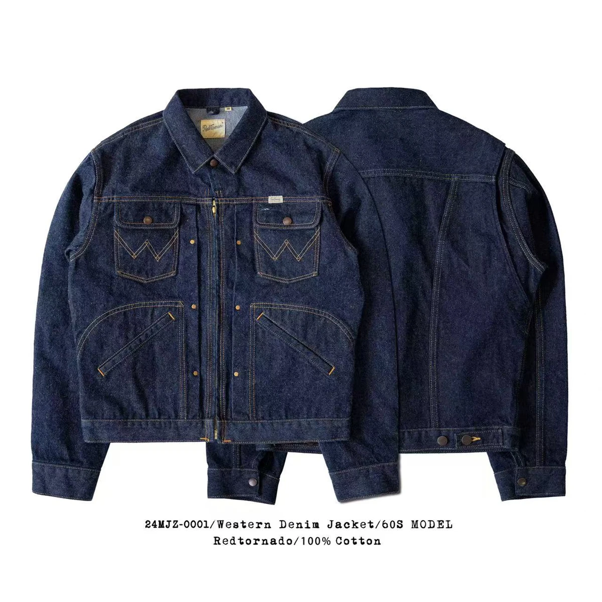 Red Tornado 1960's 24MJ Selvedge Denim Jacket Rinsed Mens Trucker