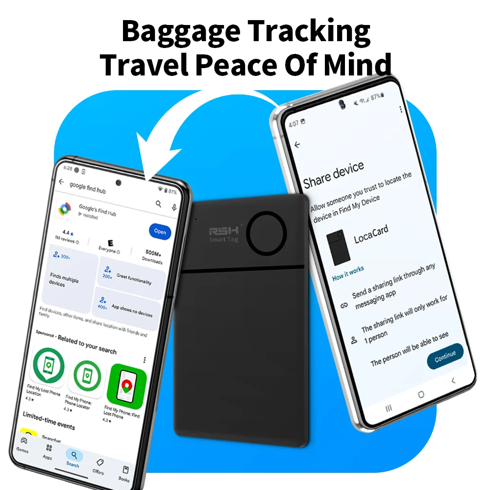 حقيبة مفاتيح مكتشف لمسافات طويلة لتحديد المواقع الصوتية لتطبيق Android Google's Find Hub العلامة الذكية لـ Pixel Vivo GMS #3