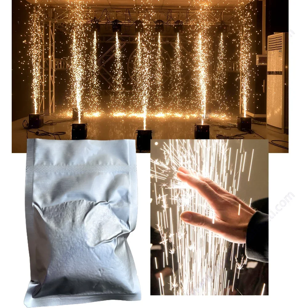 

5Bags Ti Powder Cold Spark Stage Effect Machine Dmx Metal Consumable MSDS 200g/Bag Dj Party Wedding Bar Sparkler Indoor Outdoor