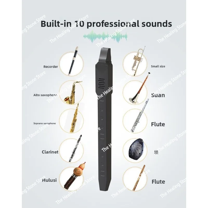 جديد DC02 بلوتوث صغير الساكسفون الناي الناي مسجل القرع الحرير ميدي الكهربائية ضربة الأنابيب #3