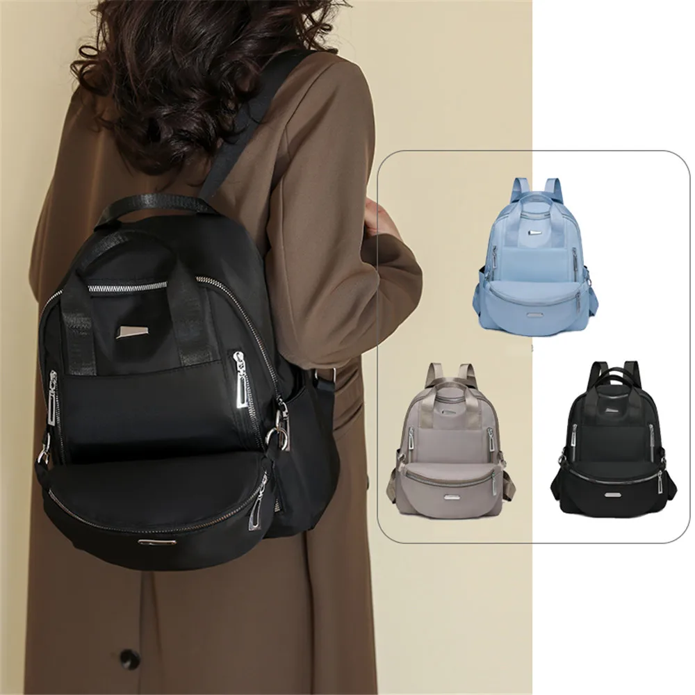 Mochila informal de nailon para hombre y mujer, morral de gran capacidad, resistente al agua, con múltiples bolsillos, a la moda, para viaje