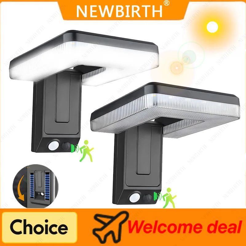 New Outdoor Solar Sensor Wall Light Folding  Light 3 Modes 120°  Adjustable Waterproof Courtyard Corridor Balcony Outdoor