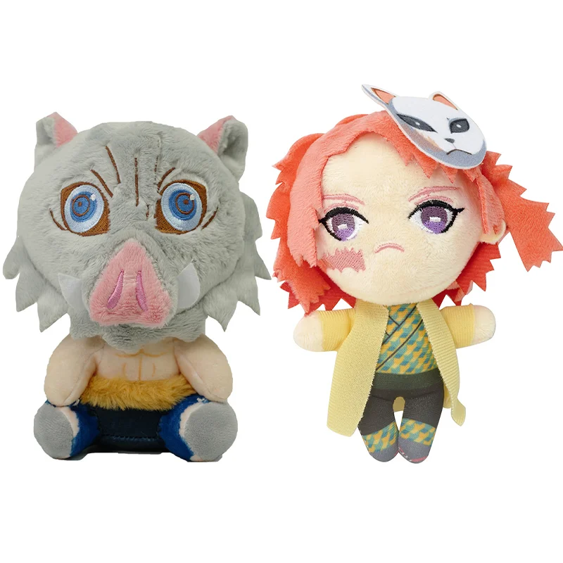 Anime 20cm Q Version Sabito Hashibira Inosuke Plush Dolls Cute Cartoon Stuffed Toys for kids Gifts