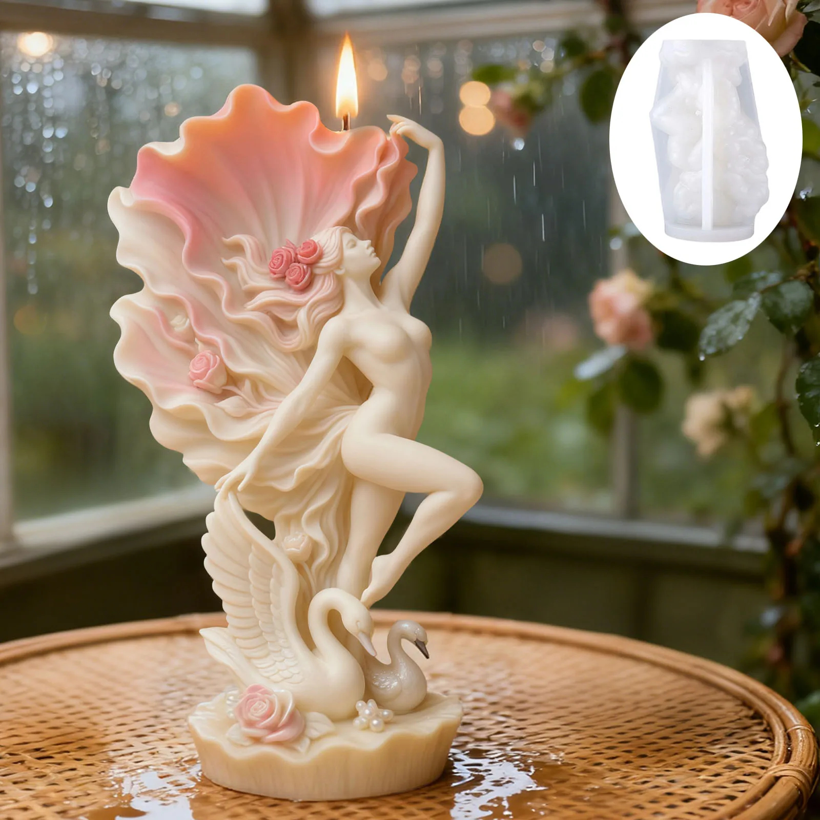 

Элегантная форма для свечей Swan Dancer: юбка в форме лепестка, рельеф в виде лебедя. Ароматическая свеча, создающая роскошный и романтический уголок.