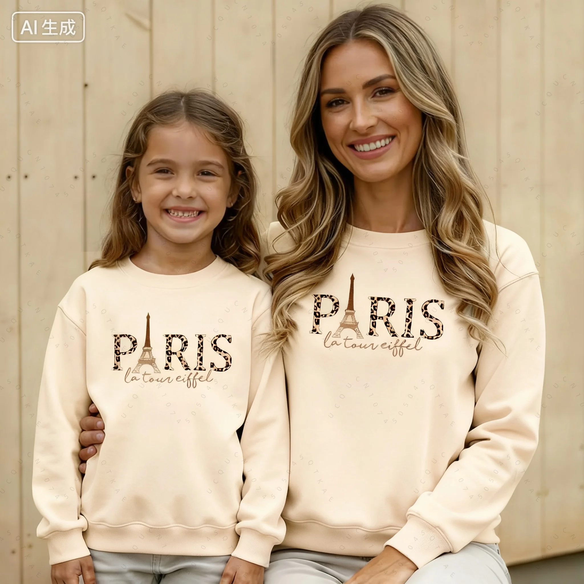 باريس الرجال النساء الخريف الشتاء موضة رياضية غير رسمية فضفاضة لوس أنجلوس 2d طباعة الأسرة الوالدين والطفل جيب مقنعين البلوز #2