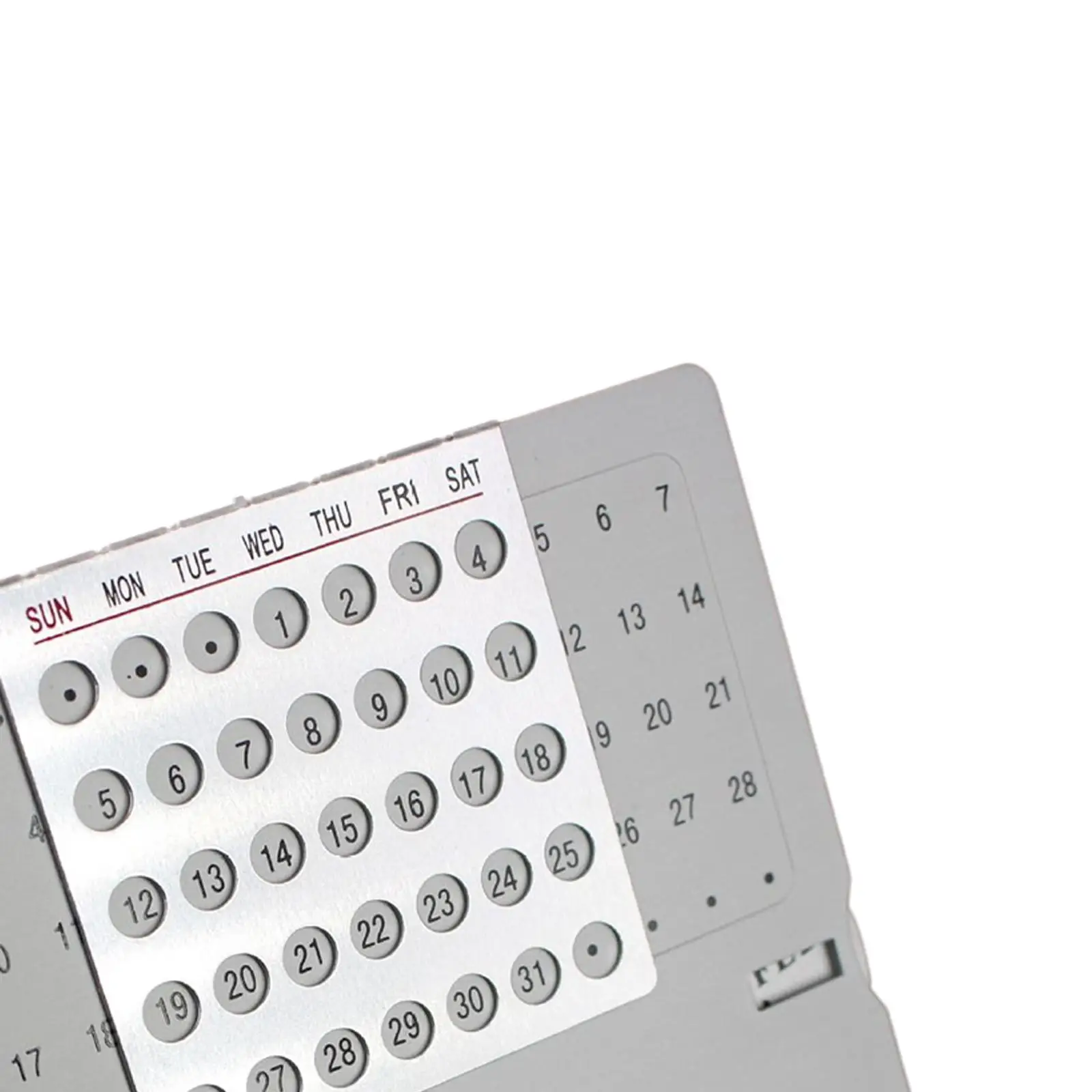 Perpetual Calendar Desk Decor Aluminum Mini Monthly Planner Adjustable Standing Date Scheduler for Home Office Business Supplies