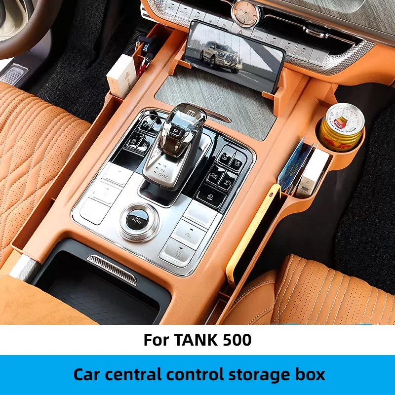 

Car Central Control Storage Box Water Cup Mobile Phone Holder For Great Wall GWM WEY Tank 500 2022 2023 2024 Car Accessories