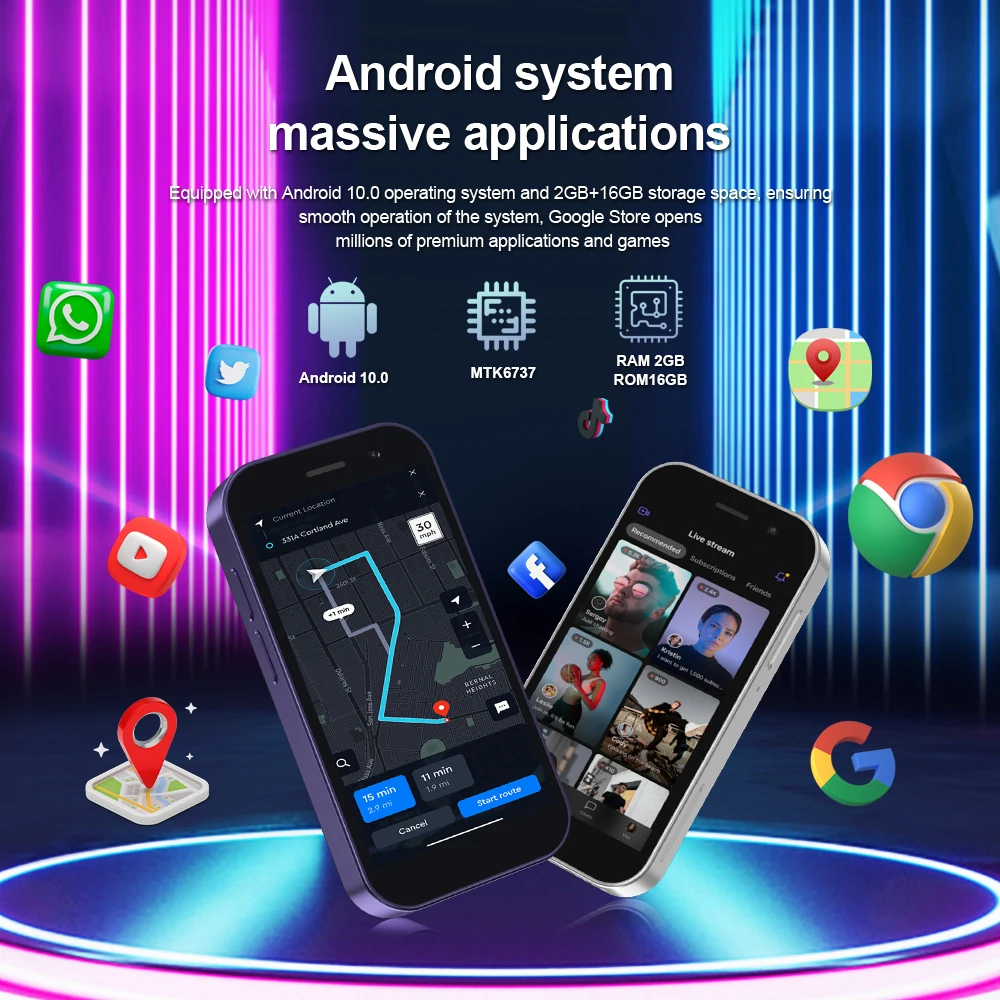 SERVO KING8000 4G LTE Mini Smartphone Android System 2GB+16GB Google Play WhatsAPP WiFi Hotspot Dual SIM Super Small Smart Phone