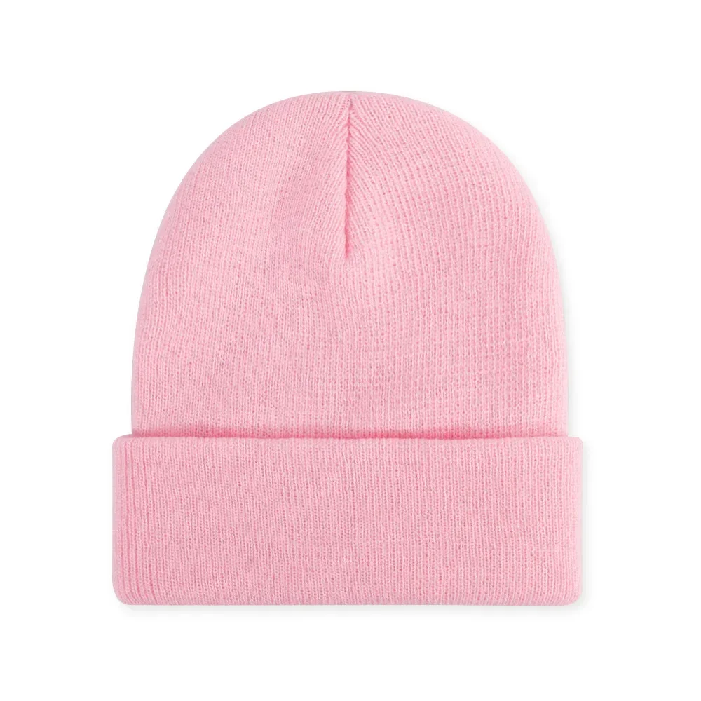 Custom Logo Winter Hats for Unisex New Beanies Knitted Solid Cute Hat Lady Autumn Female Beanie Caps Warmer Bonnet Men Wholesale